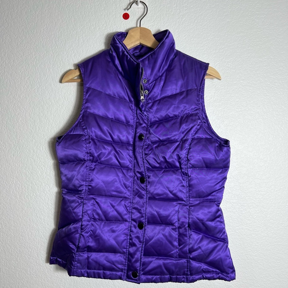 INC shiny purple down Vest 80% down M‎